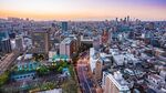 城市高空俯瞰繁华景象