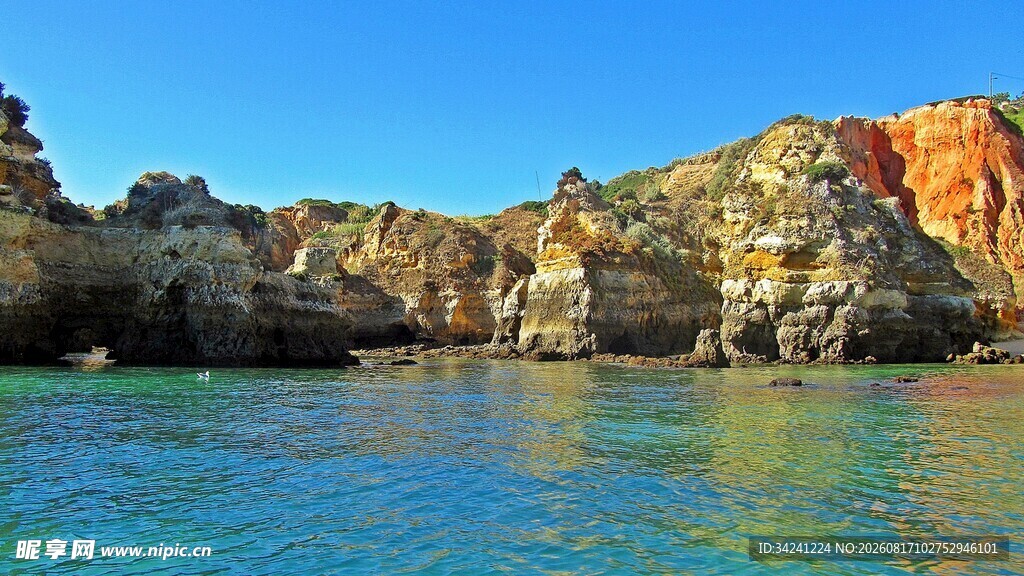 美丽海岸岩石景观