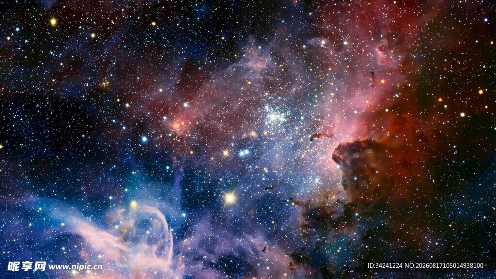梦幻绚丽的深邃星云