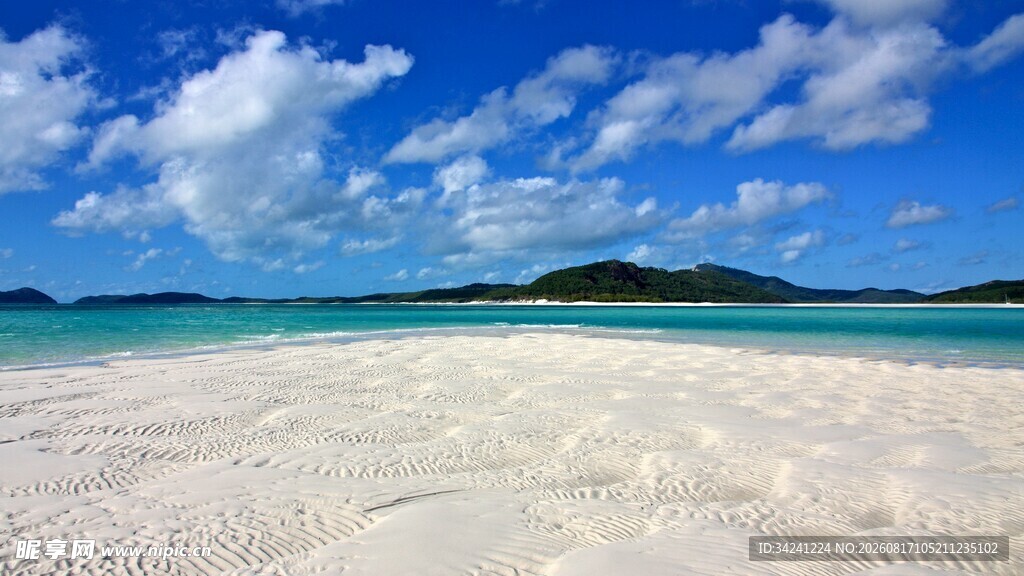 美丽海岛沙滩海景风光