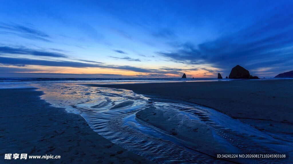 海边黄昏美景