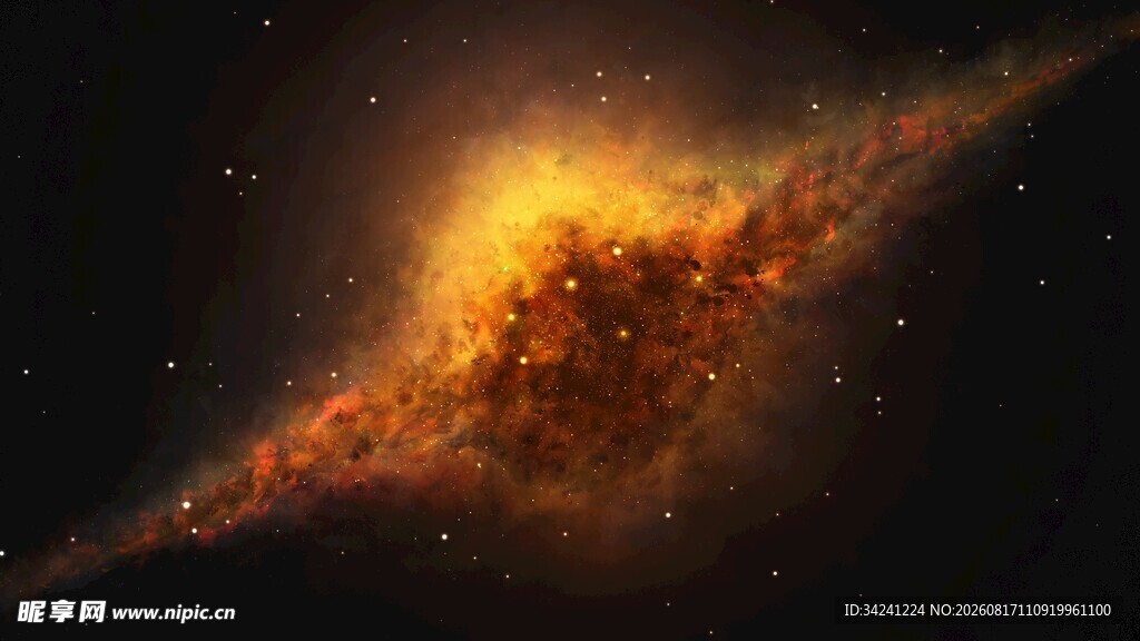 绚丽星系闪耀宇宙空间