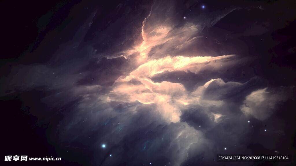 梦幻星空下的神秘光芒