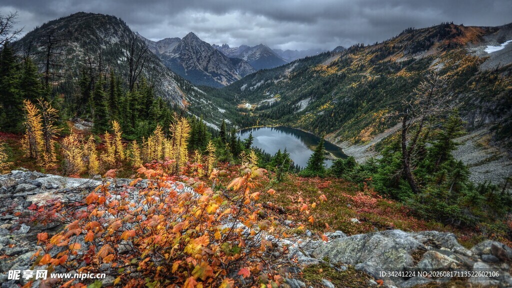 山间秋色美景