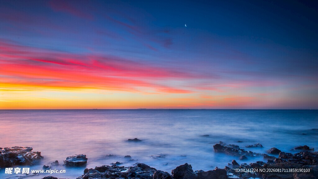 海边绚丽日出美景