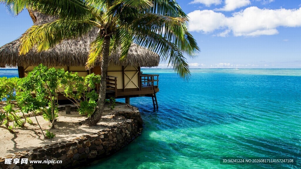 热带海岛绝美海景小屋