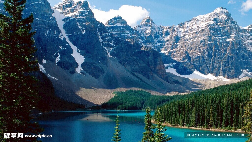 美丽高山湖泊自然景观