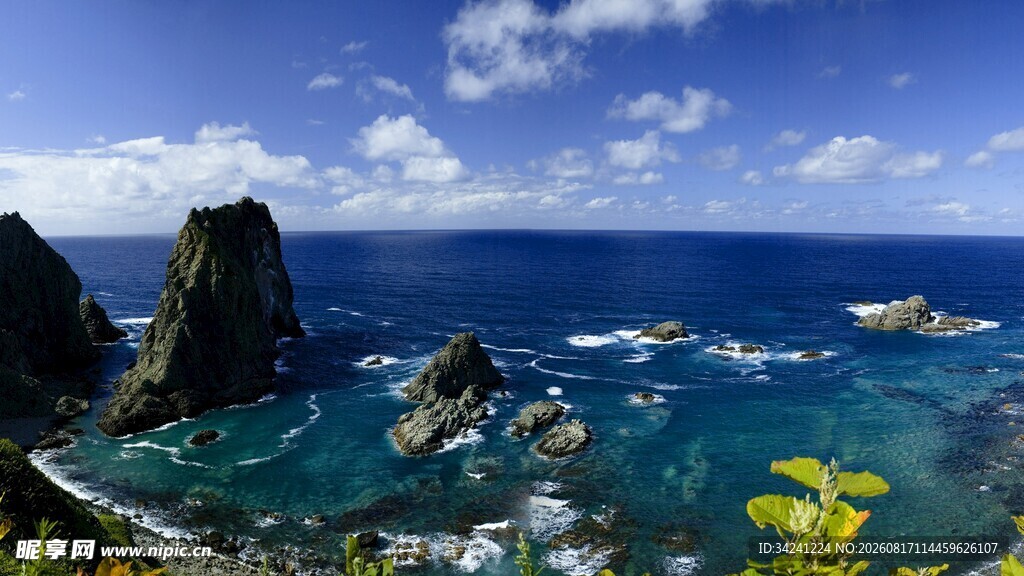 海岛壮美海景风光如画