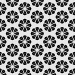 黑白几何花朵图案