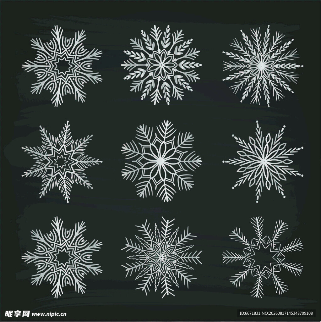 精美雪花图案集合