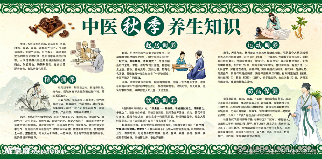 秋季中医养生知识宣传栏