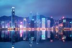 现代都市风光香港维多利亚港夜景