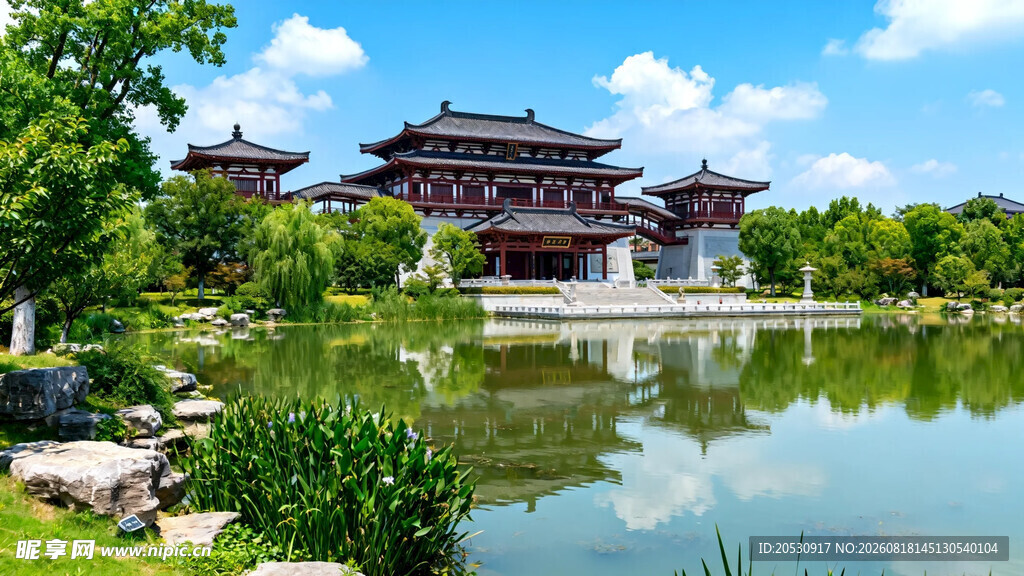 江苏徐州市汉文化景区夏季风光