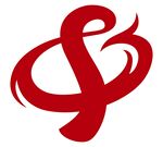 红色流线 S 字母国风 log
