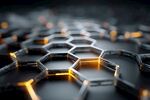 科技感六边形金属结构图案