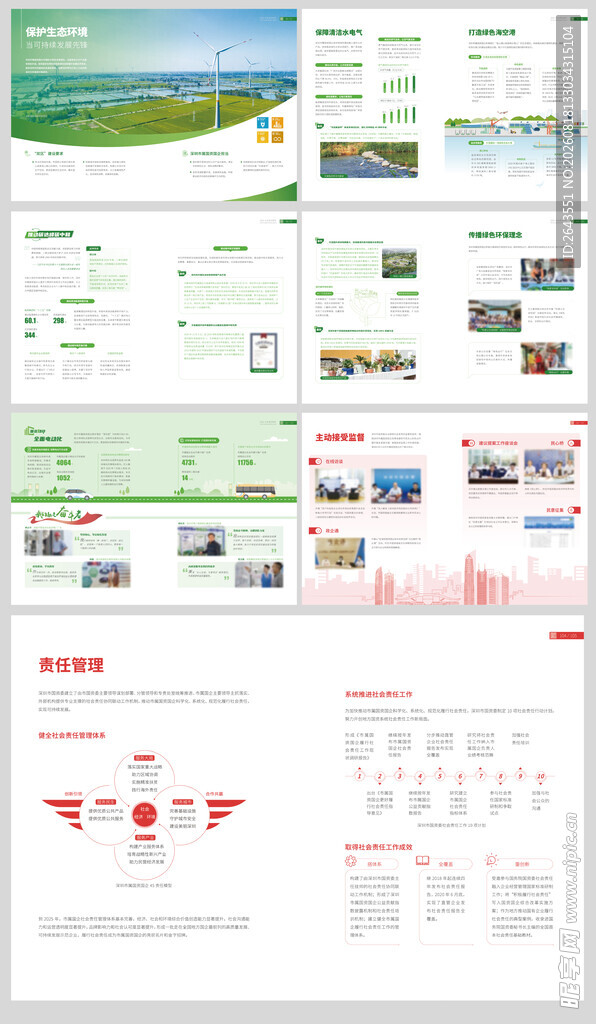清新绿色企业品牌形象宣传画册