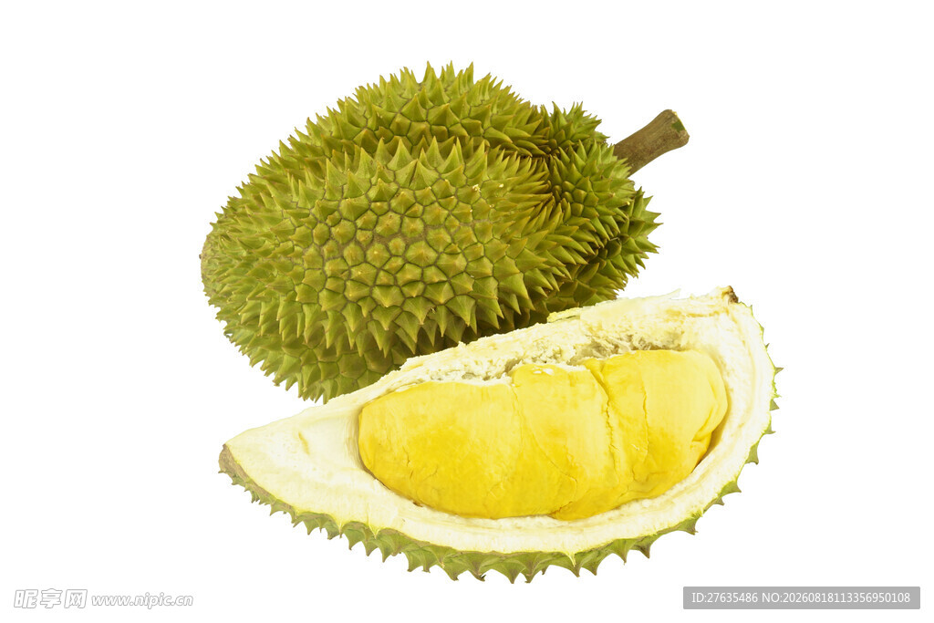 新鲜榴莲果肉饱满诱人