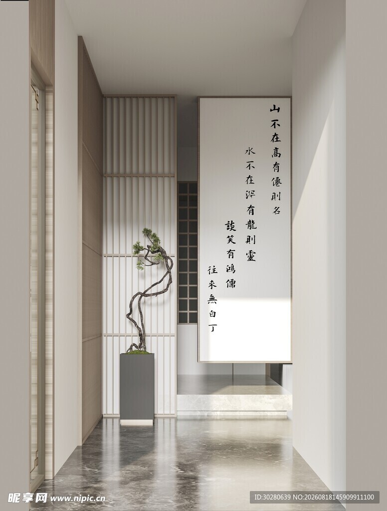 中式简约风走廊雅致空间
