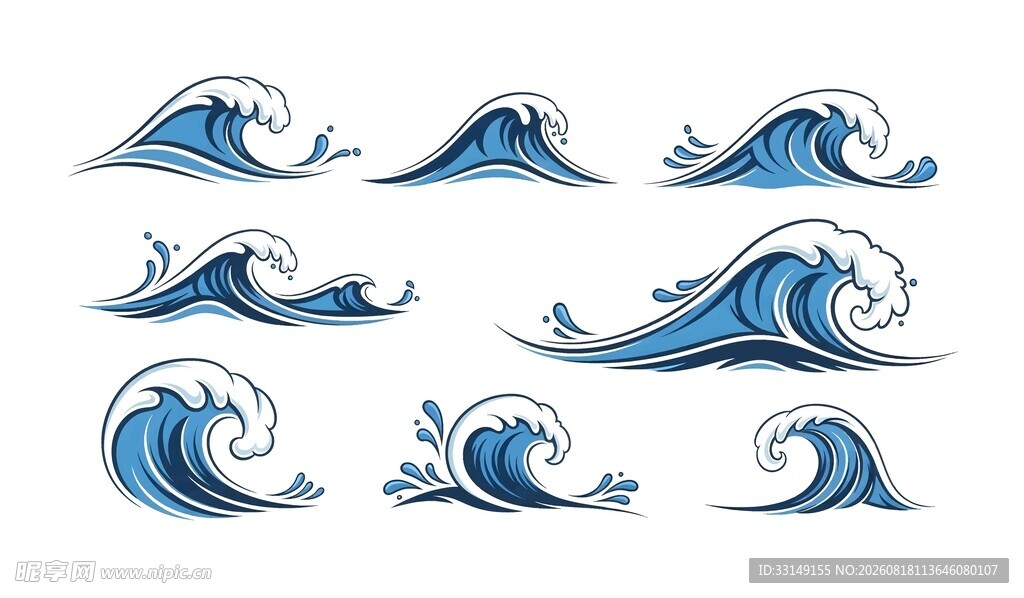 海浪图案素材