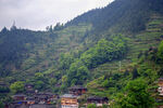 山间村落绿意环绕的美景