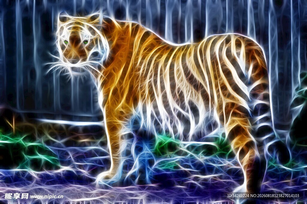 森林中的斑斓猛虎