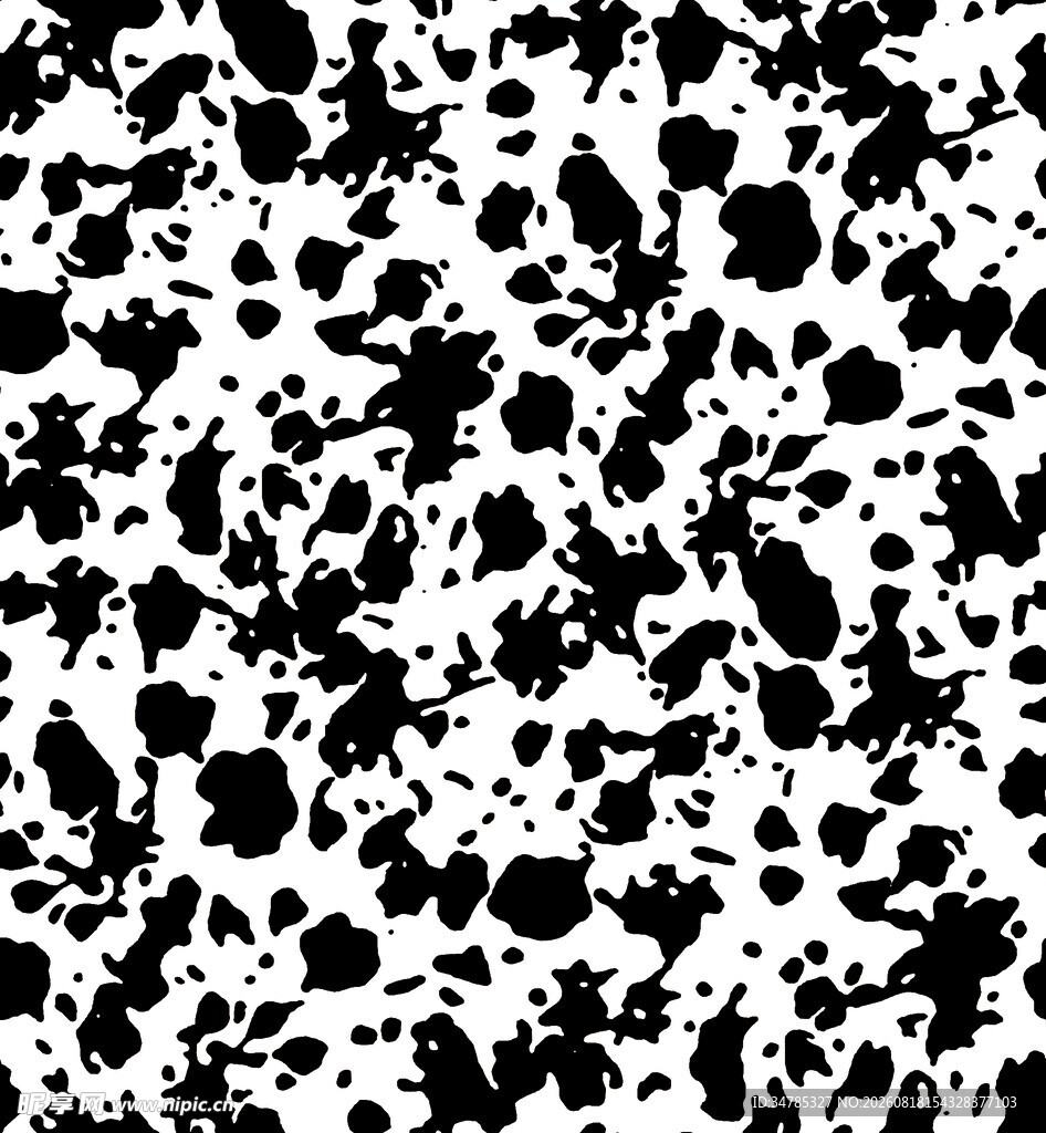 黑白墨点抽象纹理图案