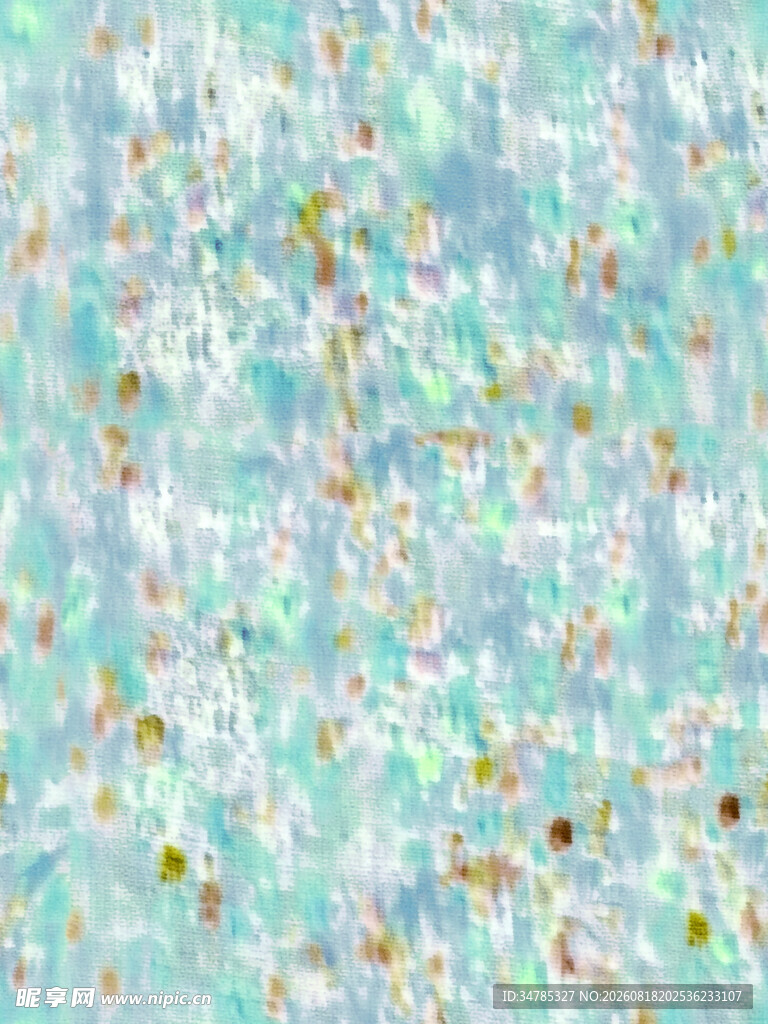梦幻蓝绿调抽象花卉纹理
