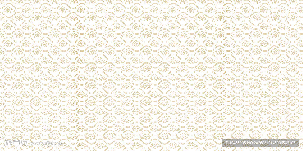 简约米白色几何图案背景中式祥云