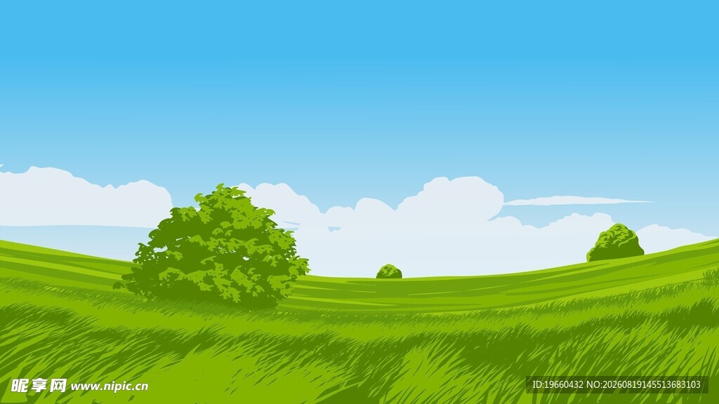 草原风景插画