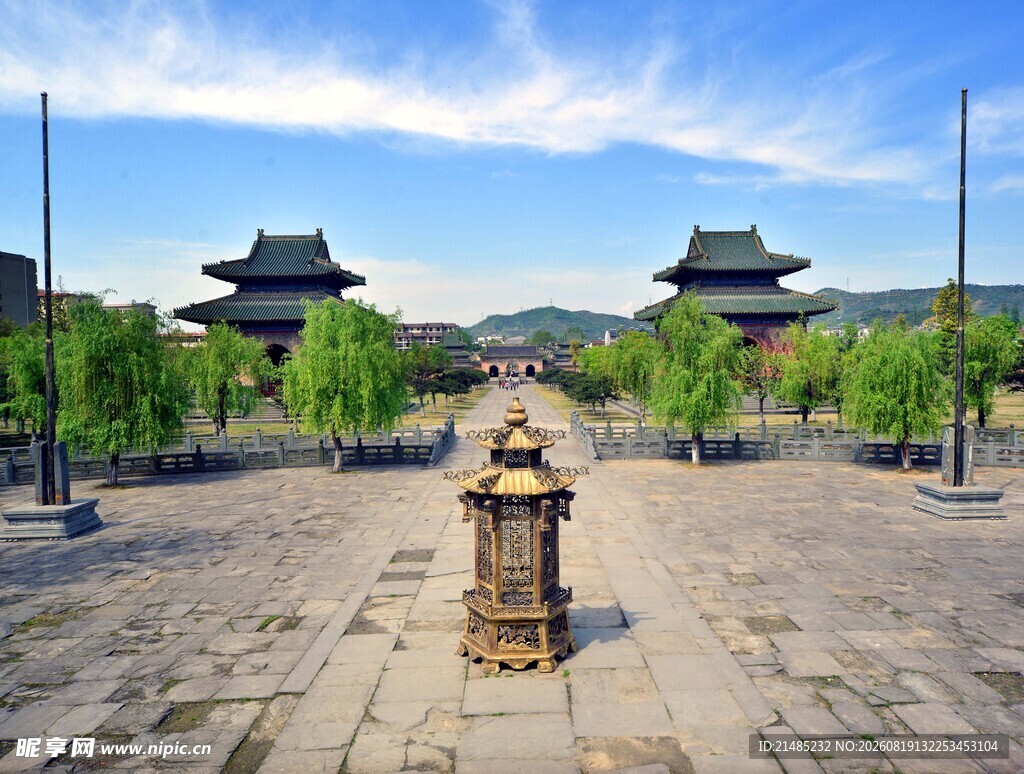 中式古建筑广场景观