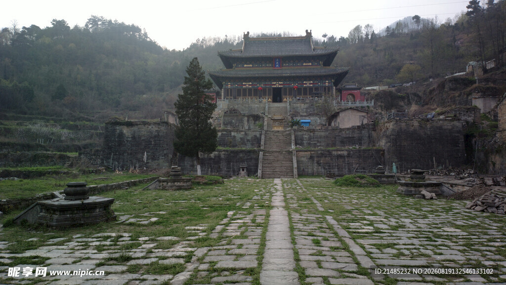古朴中式庭院建筑景观
