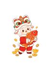 祥羊年年有鱼卡通免抠元素