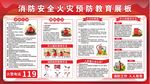 消防安全火灾预防教育展板海报