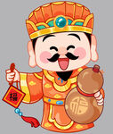 新能财神送福IP卡通