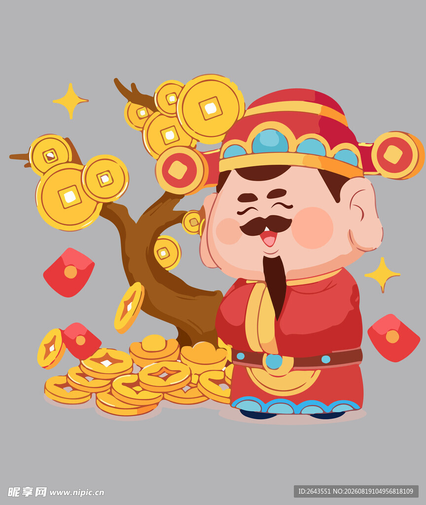 新年春节财神ip卡通形象