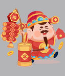 新年春节财神ip卡通形象