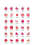 多彩水果图标集合