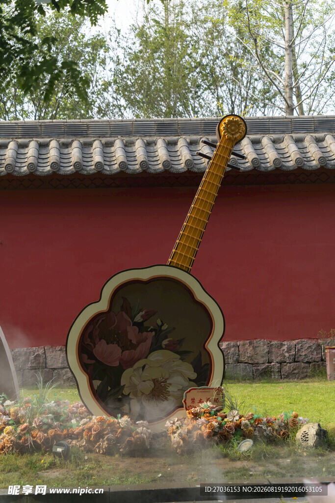 中式庭院景观中的古朴装饰