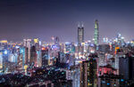 繁华都市夜景璀璨灯火