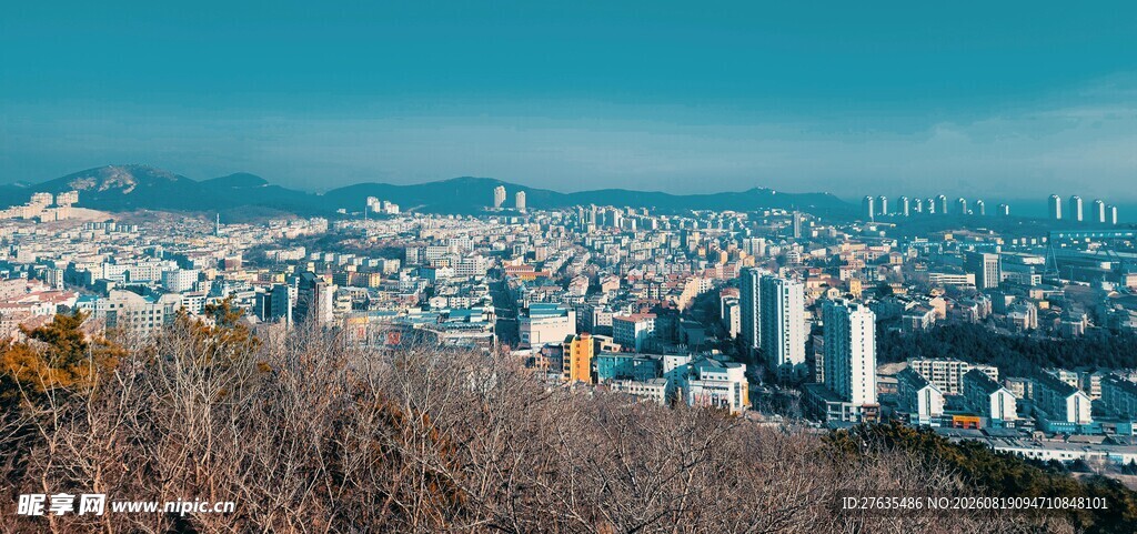 俯瞰城市全景风光