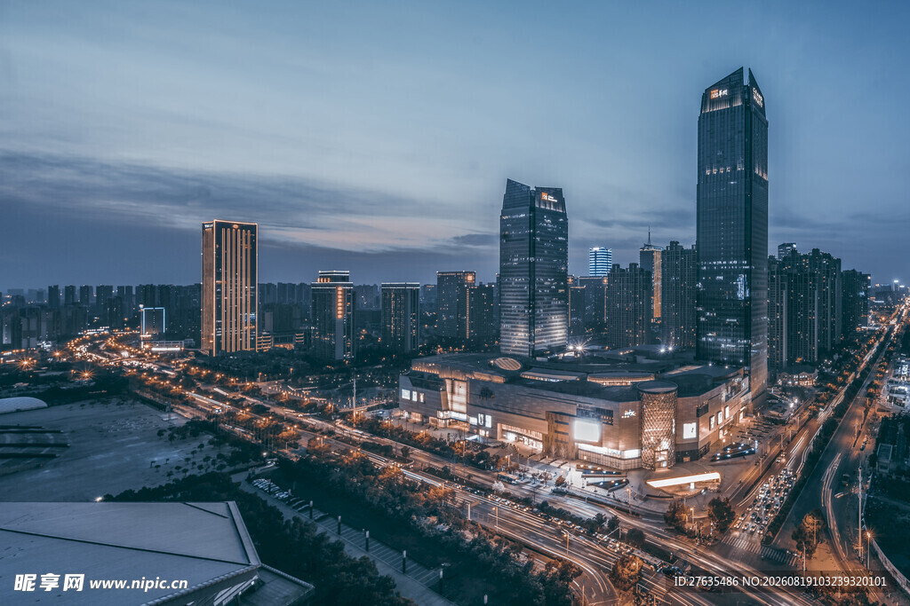 城市夜景璀璨灯火辉煌