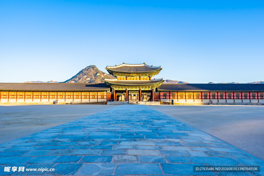 首尔景福宫壮丽建筑景观