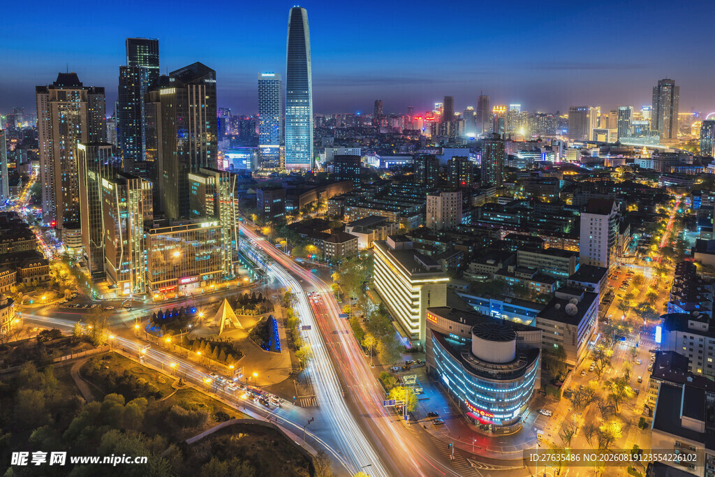 都市璀璨夜景俯瞰图