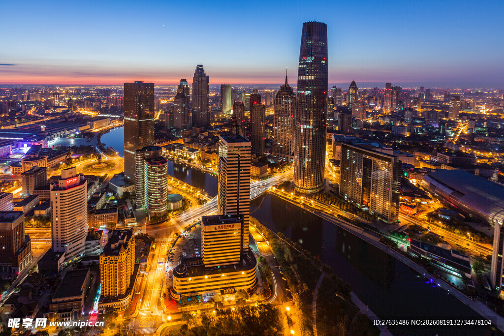 上海璀璨夜景俯瞰图