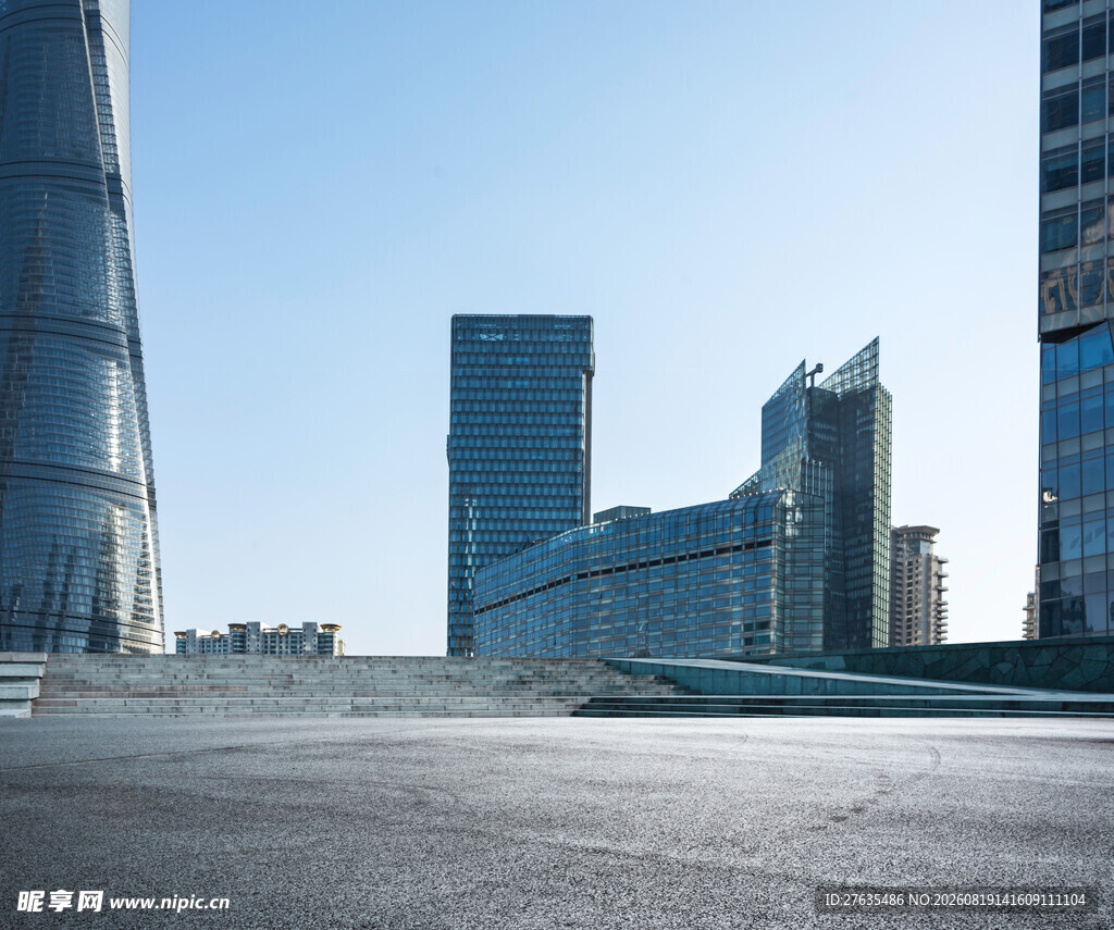 城市天际线现代建筑景观