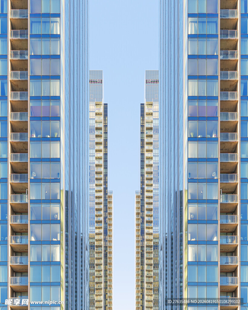 现代高楼建筑群景观