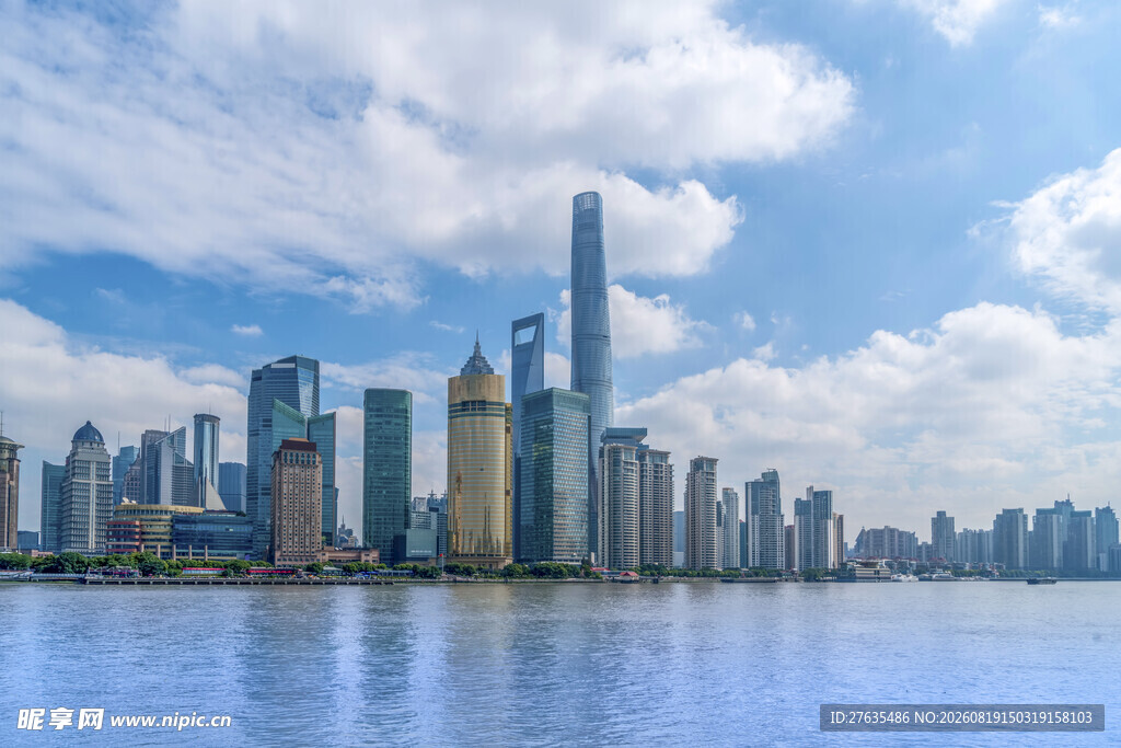 上海外滩城市天际线景观