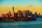 纽约城市天际线黄昏美景