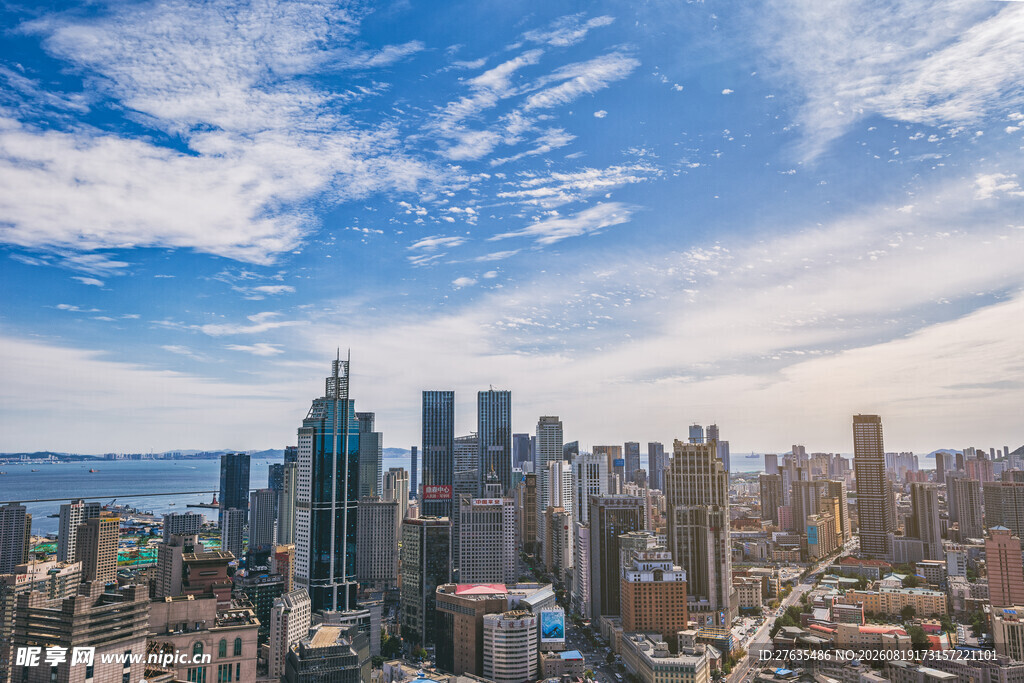 繁华都市天际线景观
