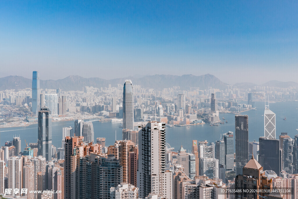 繁华都市天际线景观
